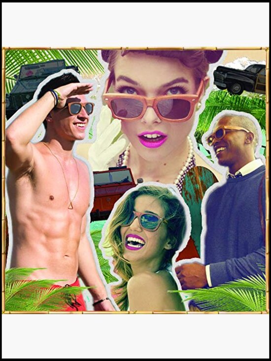 Polarized All-Wood Zebra Wood Sunglasses with Dark Lenses main image 6
